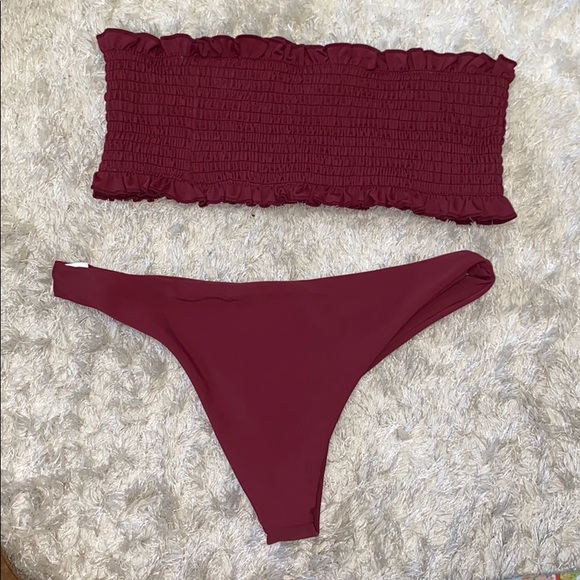 NEVER WORN MAROON BIKINI!!!!!!!!!! - Picture 2 of 2